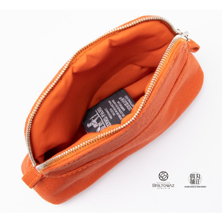 HERMES エルメス ボリードポーチ ミニミニ オレンジ コットン HERMES エルメス ボリードポーチ ミニミニ オレンジ コットン