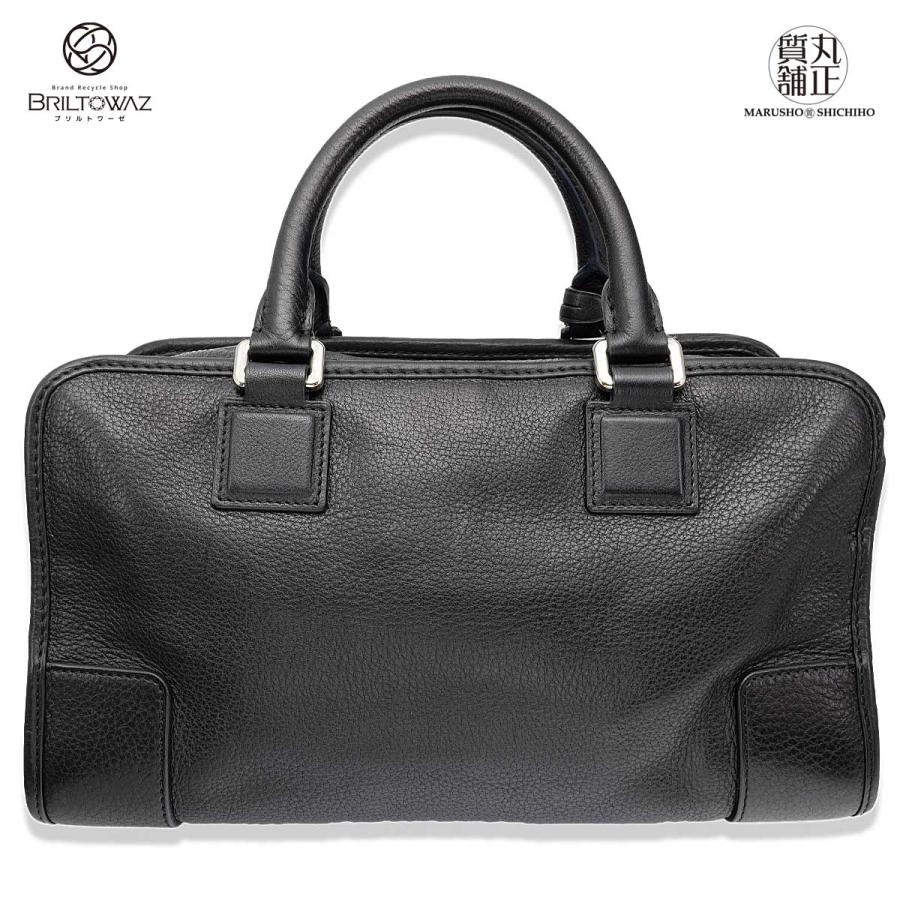 Amazona(LOEWE) ロエベ アマソナ28 ハンドバッグ 黒 シルバー Amazona(LOEWE) ロエベ アマソナ28 ハンドバッグ 黒 シルバー