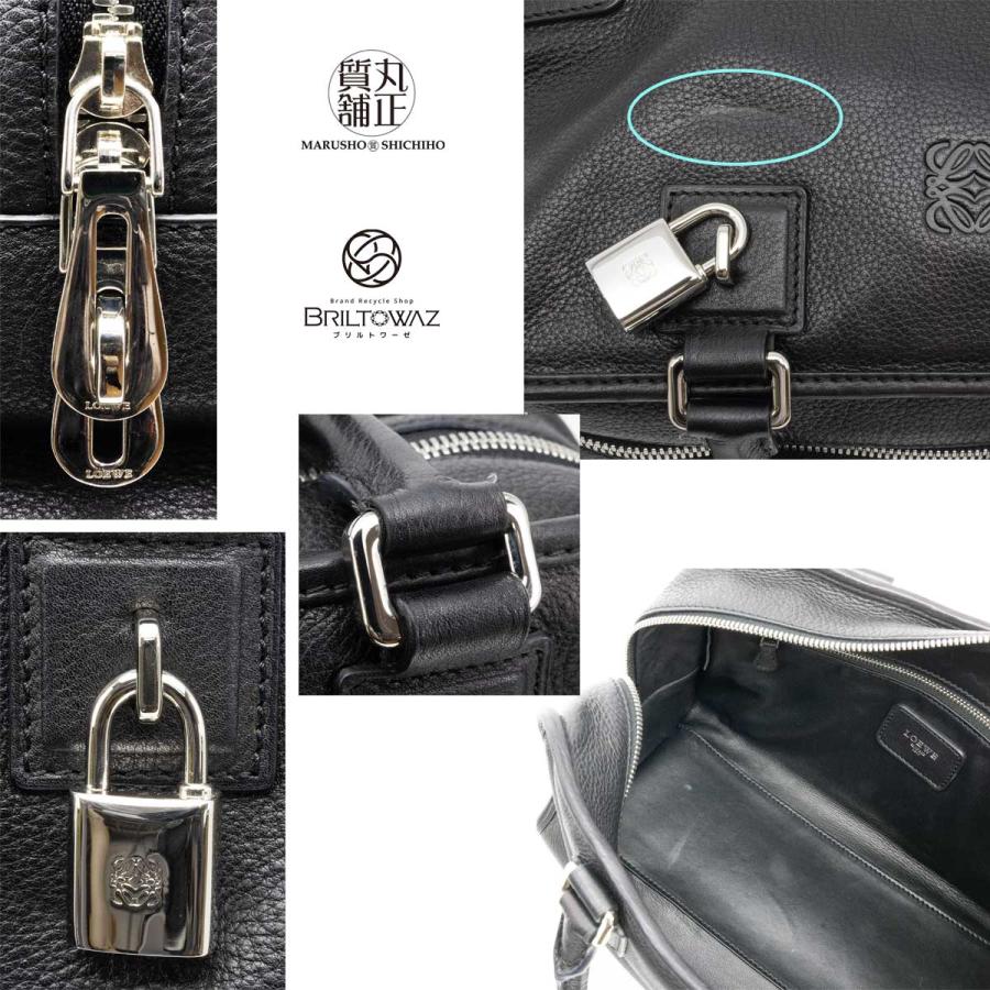 Amazona(LOEWE) ロエベ アマソナ28 ハンドバッグ 黒 シルバー Amazona(LOEWE) ロエベ アマソナ28 ハンドバッグ 黒 シルバー