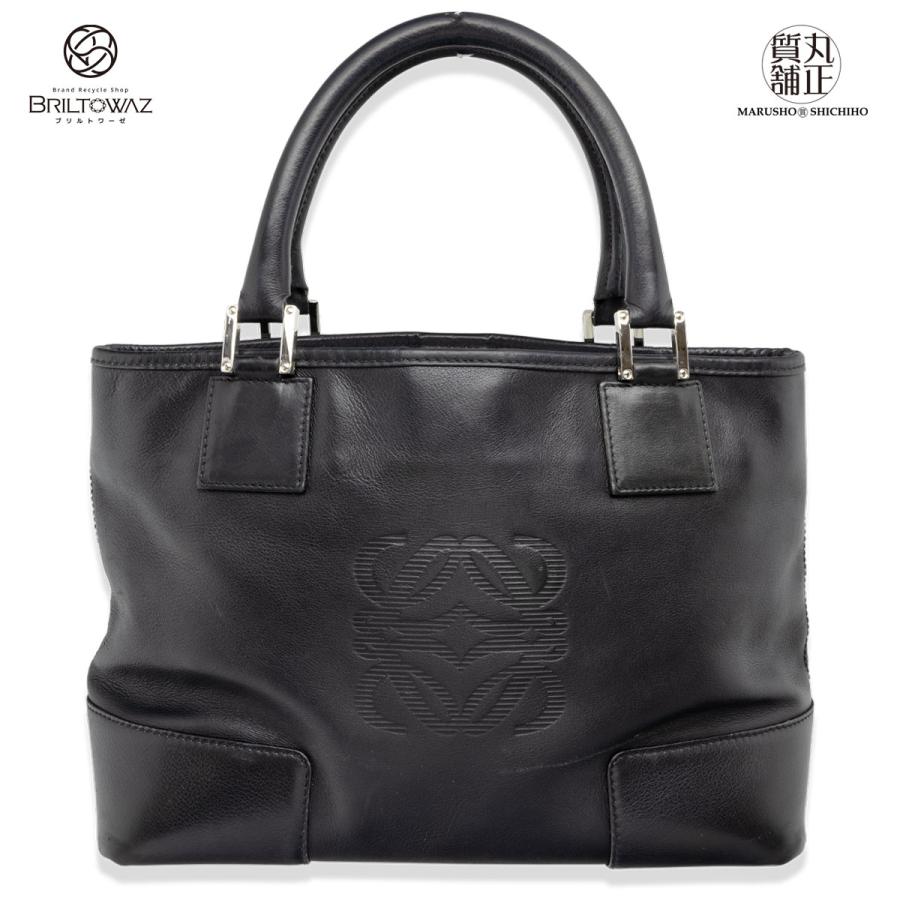 Amazona(LOEWE) ロエベ アマソナ フスタ トートバッグ 黒 Amazona(LOEWE) ロエベ アマソナ フスタ トートバッグ 黒