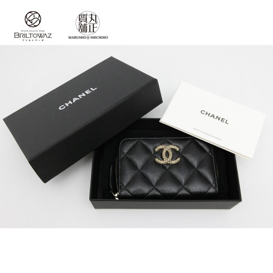 CHANEL シャネル 23SS ジップコインパース AP3186 黒 ゴールド CHANEL シャネル 23SS ジップコインパース AP3186 黒 ゴールド