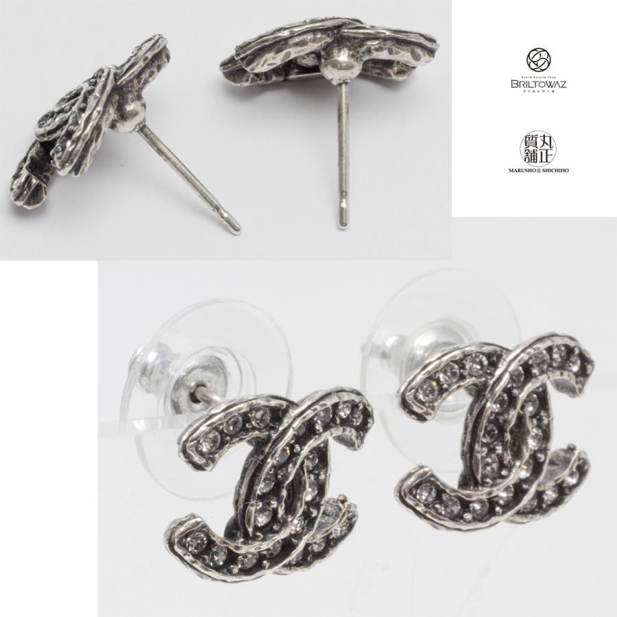 CHANEL シャネル 2021秋冬 ココマーク ラインストーン ピアス CHANEL シャネル 2021秋冬 ココマーク ラインストーン ピアス