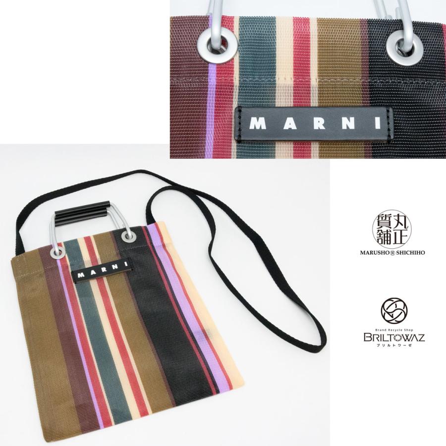 MARNI マルニフラワーカフェ STRIPE ショルダーバッグ ミニ MARNI マルニフラワーカフェ STRIPE ショルダーバッグ ミニ