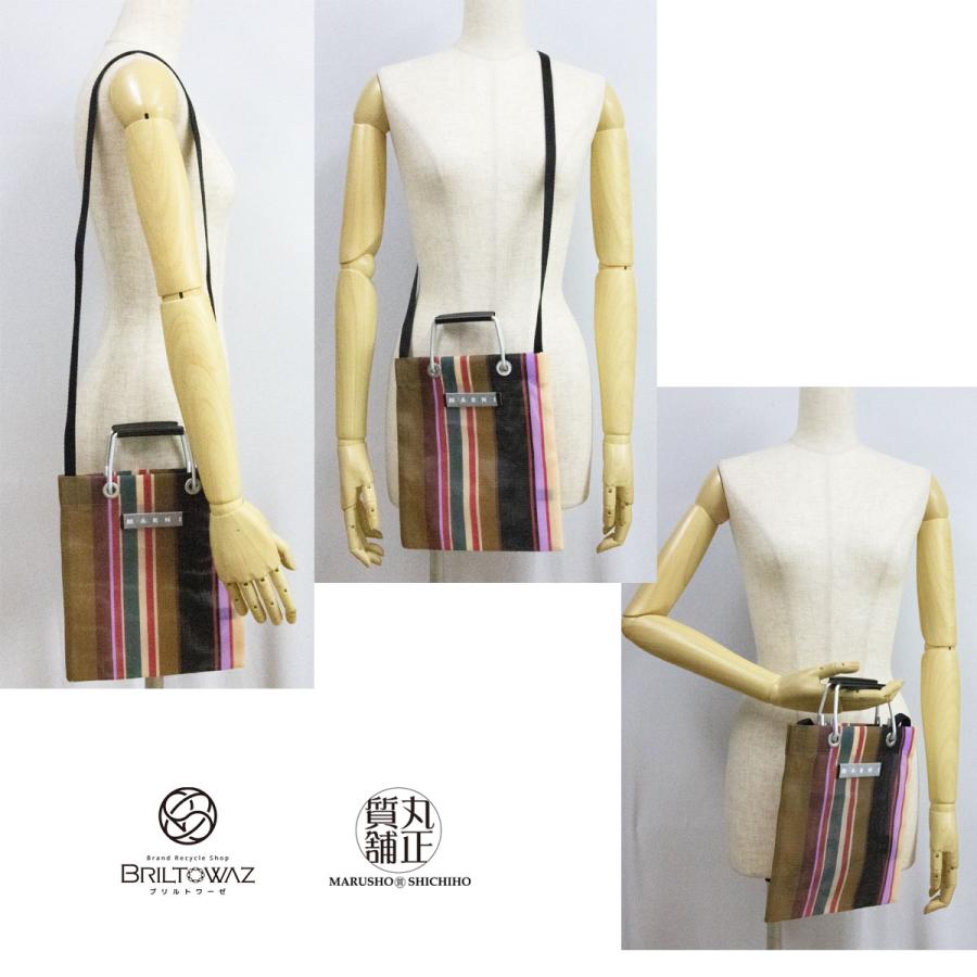 MARNI マルニフラワーカフェ STRIPE ショルダーバッグ ミニ MARNI マルニフラワーカフェ STRIPE ショルダーバッグ ミニ
