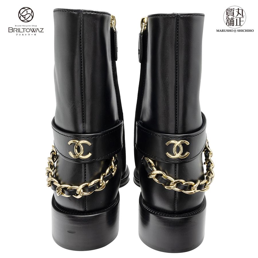 CHANEL シャネル チェーン アンクルブーツ 2022秋冬 ショート CHANEL シャネル チェーン アンクルブーツ 2022秋冬 ショート