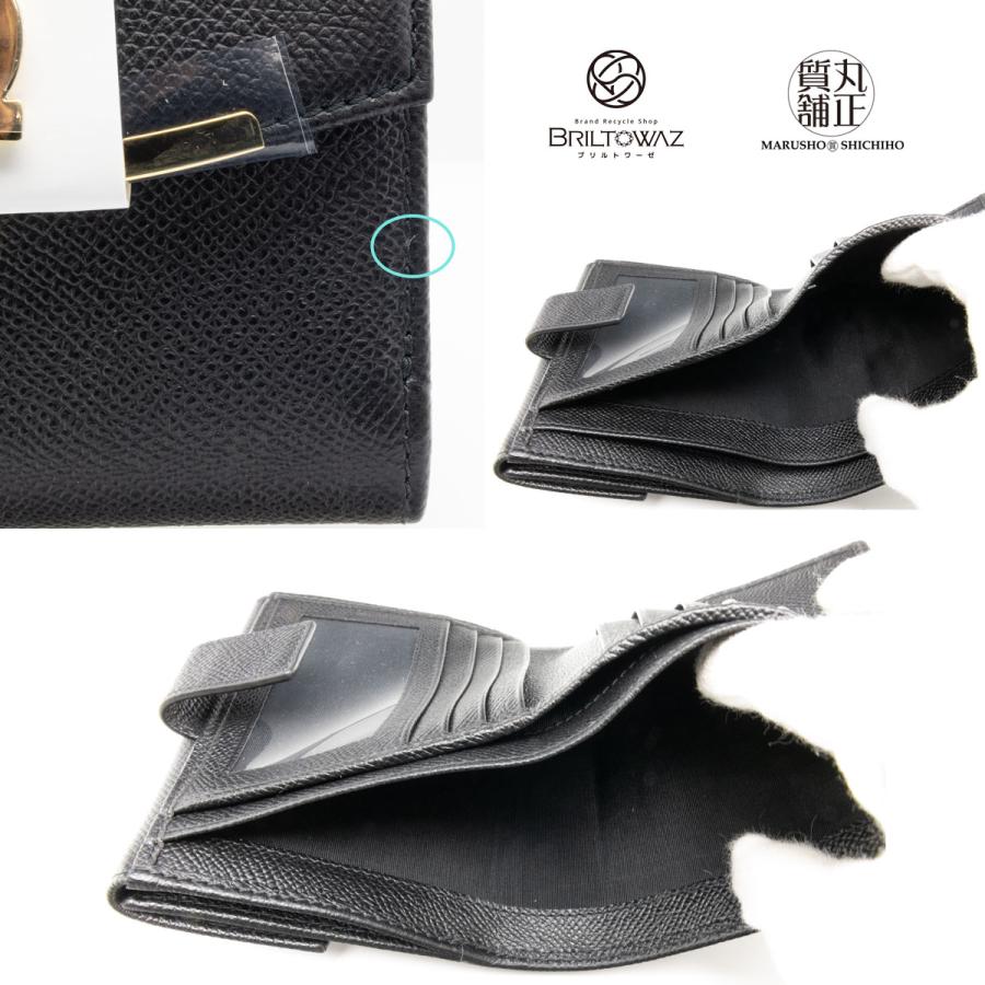 FERRAGAMO 【Sale】フェラガモ ガンチーニ 二つ折り財布 黒 FERRAGAMO 【Sale】フェラガモ ガンチーニ 二つ折り財布 黒