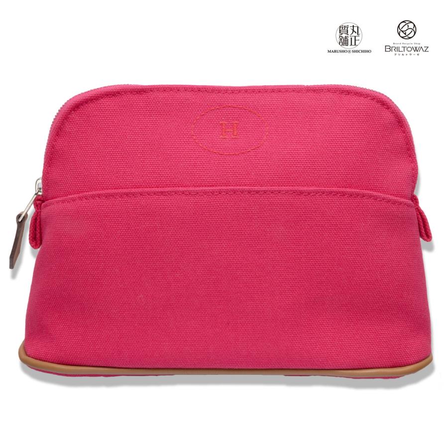 HERMES エルメス ボリードポーチ 20 ミニ ハイビスカス コットン HERMES エルメス ボリードポーチ 20 ミニ ハイビスカス コットン