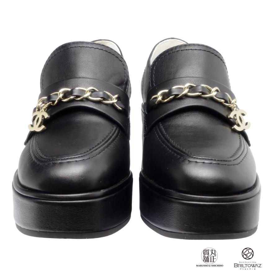 CHANEL (SALE)シャネル 23B 2023秋冬 厚底 ローファー 36C(23cm CHANEL (SALE)シャネル 23B 2023秋冬 厚底 ローファー 36C(23cm