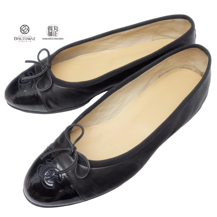 CHANEL シャネル バレリーナ ココマーク バレエシューズ #36 CHANEL シャネル バレリーナ ココマーク バレエシューズ #36