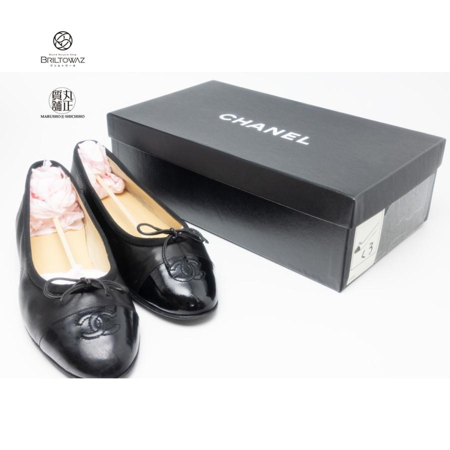 CHANEL シャネル バレリーナ ココマーク バレエシューズ #36 CHANEL シャネル バレリーナ ココマーク バレエシューズ #36