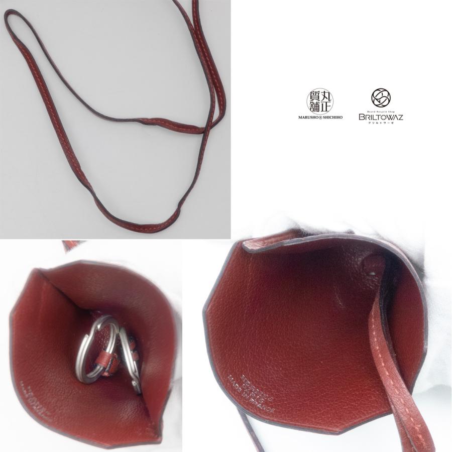 HERMES エルメス クロシェット ネックレス レッドブラウン HERMES エルメス クロシェット ネックレス レッドブラウン