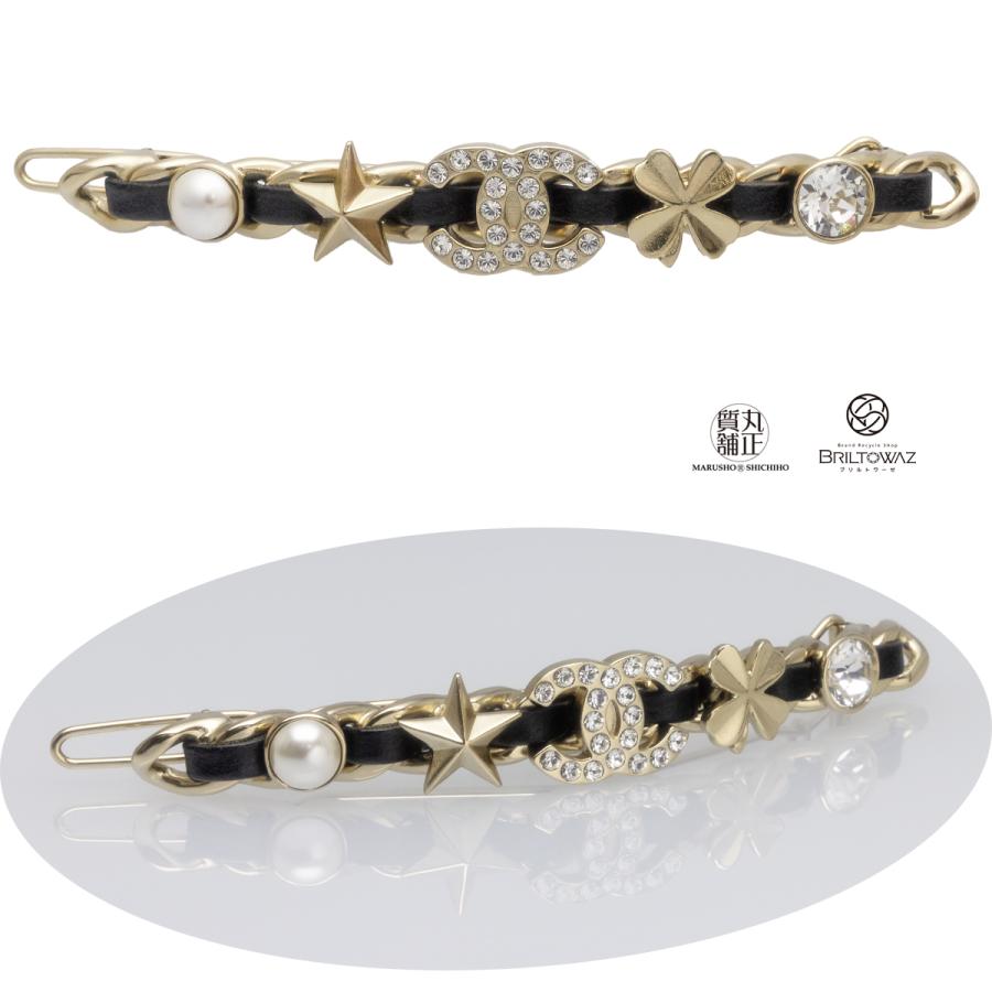 CHANEL シャネル ココマーク レザー チェーン バレッタ B20B CHANEL シャネル ココマーク レザー チェーン バレッタ B20B
