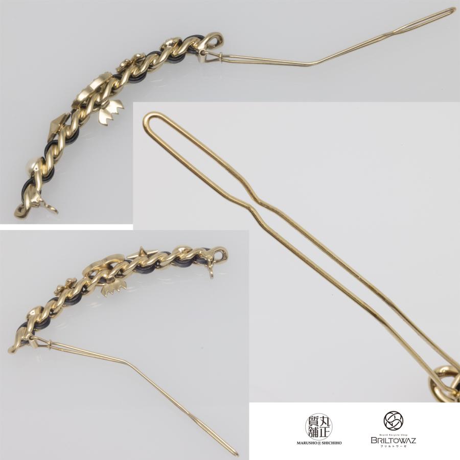 CHANEL シャネル ココマーク レザー チェーン バレッタ B20B CHANEL シャネル ココマーク レザー チェーン バレッタ B20B