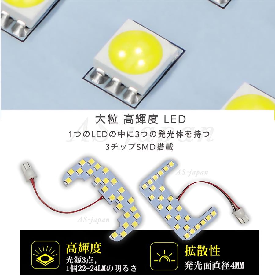 エブリィ バン DA17V LEDルームランプ ハイルーフ車 専用設計 純正交換 純白光 高輝度 SMD 6000Ｋ/ SUZUKI EVERY エブリー｜y-max｜07