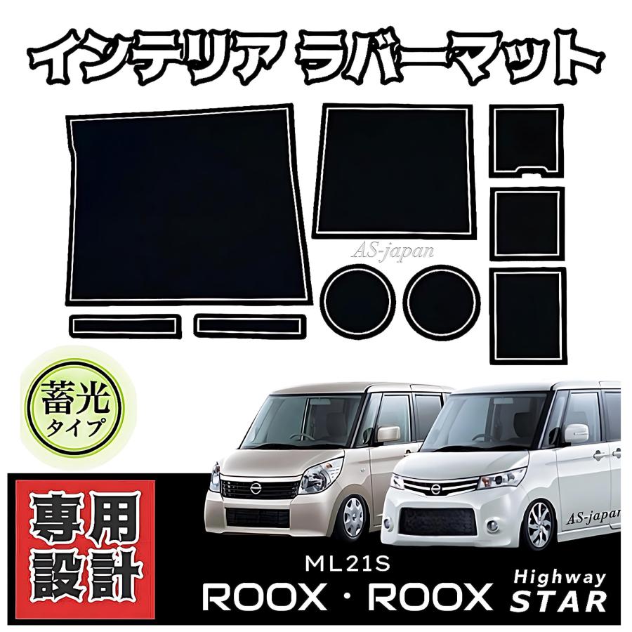 日産（NISSAN） ルークス ML21S 専用設計 インテリア ラバーマット