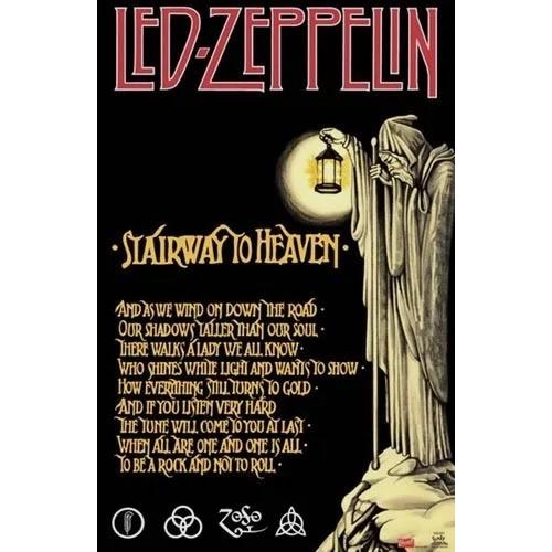 ほぼA4サイズ ミニポスター写真 レッドツェッペリン 天国への階段 Led