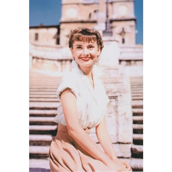 ハガキサイズ ローマの休日 オードリーヘップバーン Audrey