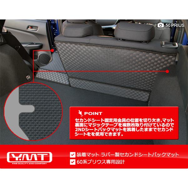 新型プリウス ラバー製セカンドシートバックマット 60系プリウス YMT