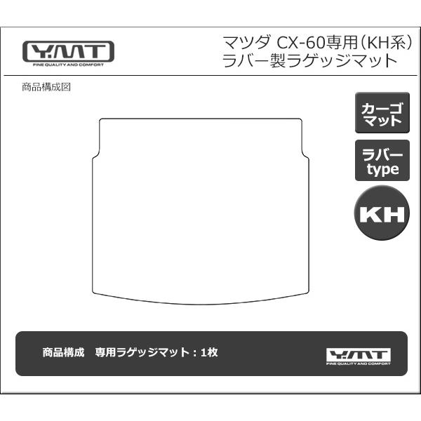 CX-60 KH系 ラバー製ラゲッジマット（トランクマット） YMTフロア