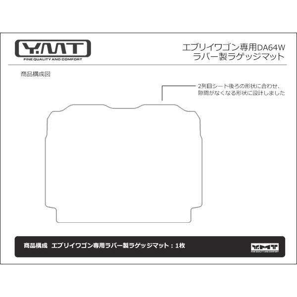 YMT エブリイワゴン ラバー製 ラバー製ラゲッジマット(トランク