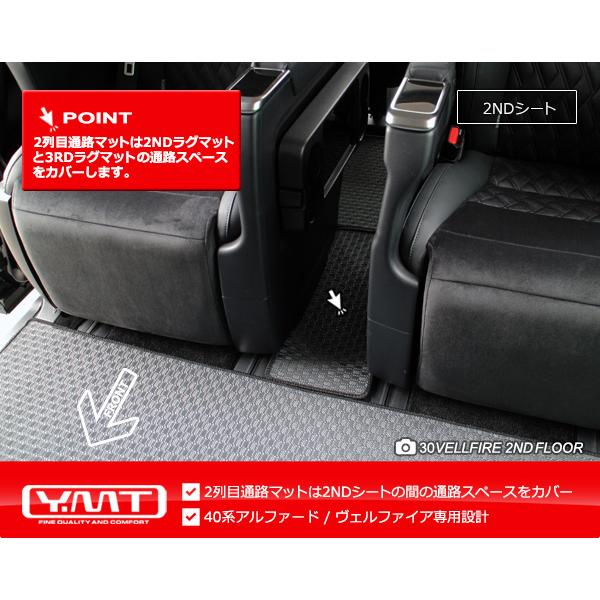 40系新型アルファード / ヴェルファイア ラバー製 2NDラグマットM/L