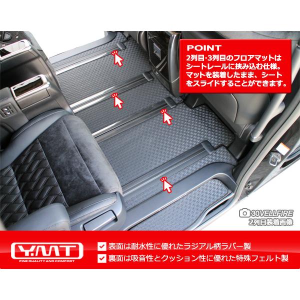 アルファード40系フロアマット　ボルトステップレス 40系新型アルファード / ヴェルファイア専用 ラバー製 フロアマット +