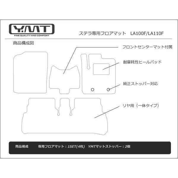 YMTフロアマット　ステラ　フロアマット【LA100F/LA110F】 |  | 02