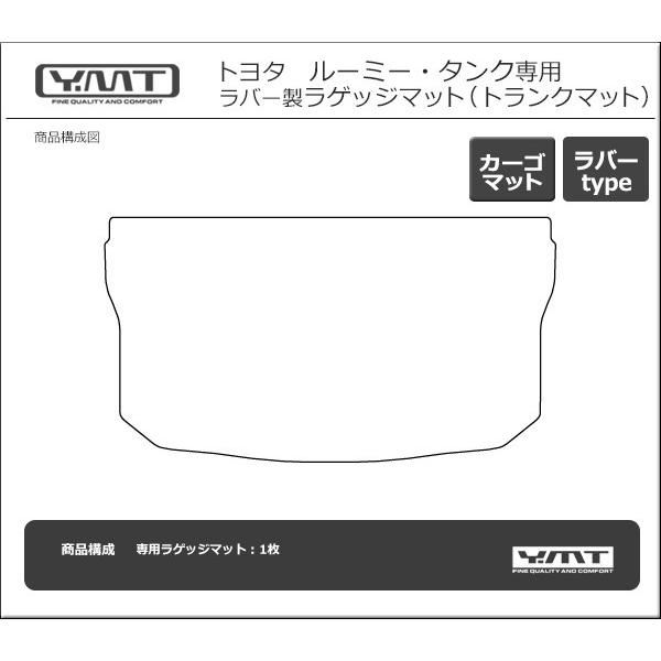 トヨタ ルーミー タンク 900系 ラバー製ラゲッジマット（トランク