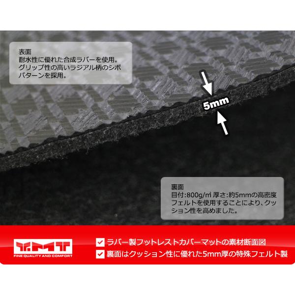 ホンダZR-V専用 ラバー製フットレストカバーマット+アクセル