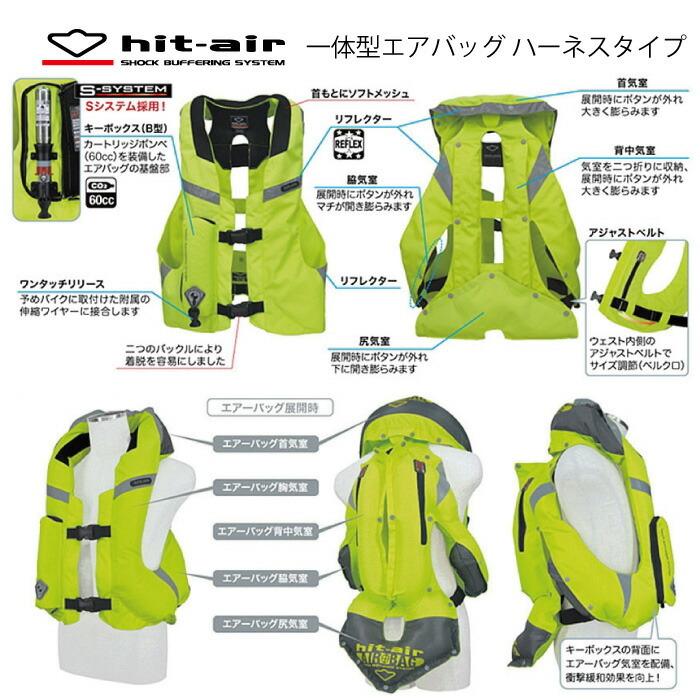 バイク エアバッグ ヒットエアー hit-air 安全 防御 プロテクター 大型