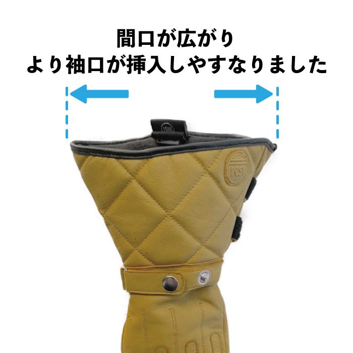 グローブ バイク ガントレット 冬用 レザー 本革 防寒 防風 防水 透湿 レザー ゴートレザー 革 新色 暖かい バイク用 IS-GLG01|y-musubi-store|14