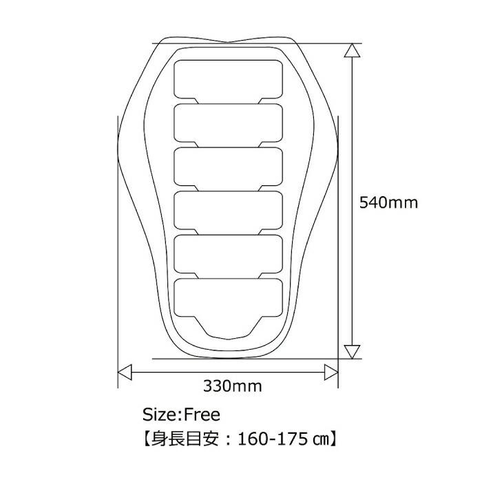 バイク プロテクター 背中 脊髄パッド 脊髄 CE規格 レベル2 安全