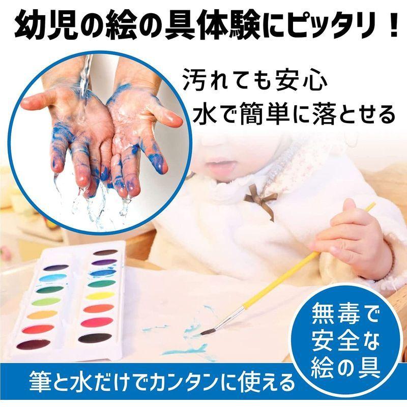 22特集 水彩画用品 クレヨラ パレット絵の具 16色 筆付き 水で簡単に落とせる 正規品 Www Threeriversofs Com