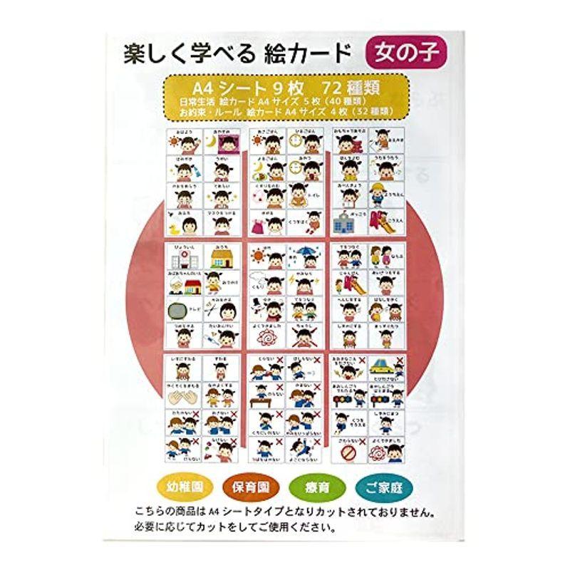 せいかつ おやくそく ルール 絵カード シート 保育 養育 幼児 幼稚園 保育園 女の子a4シート スペシャルオファ
