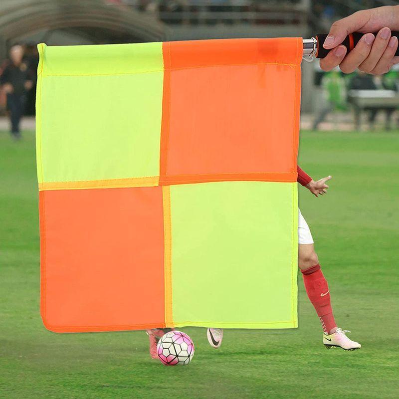 新品同様 サッカー審判旗 試合やトレーニング用スポーツ審判旗 防水布素材 赤と黄色 バッグが付属 絶妙な仕上がり 持ち運び便利 Cisama Sc Gov Br