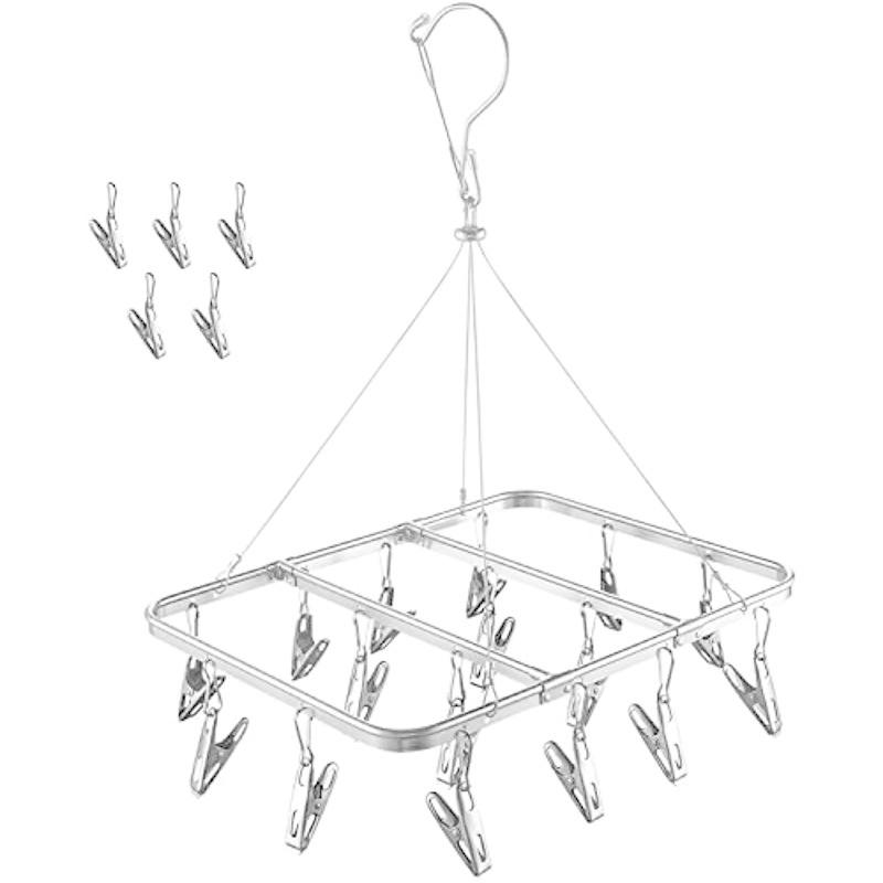 996円 良質 洗濯物干しハンガー Towooz ピンチハンガー ステンレス製 最新改良型 物干しハンガー 靴下干しハンガー 洗濯 室内室外