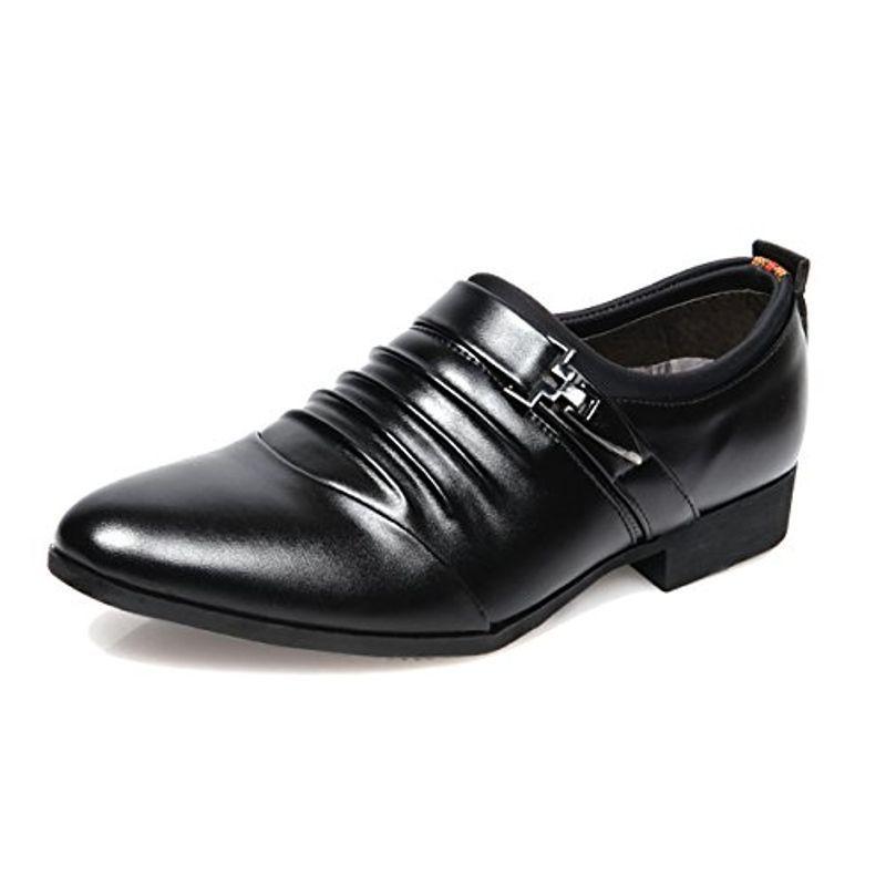 ファスナシオン 革靴 輝い ビジネス シューズ ブラック 28.0cm 【大注目】 メンズ