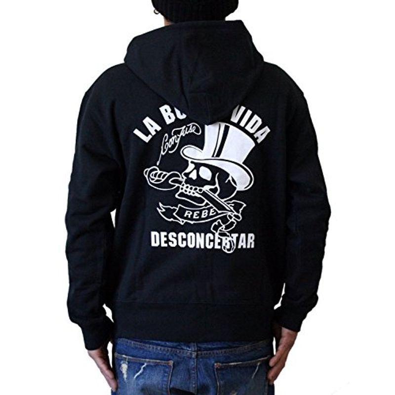 コンフューズ Confuse メンズ パーカー スカル ハット ドクロ プリント ジップパーカー スウェット 大きいサイズ Logo 長袖 人気 沸騰ブラドン