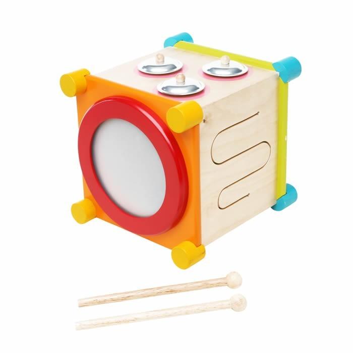 2640円 即日発送 アイムトイ メロディキューブ 玩具 おもちゃ 音楽 鉄琴 太鼓 ギロ シンバル 鈴 打楽器 6種類 1才から