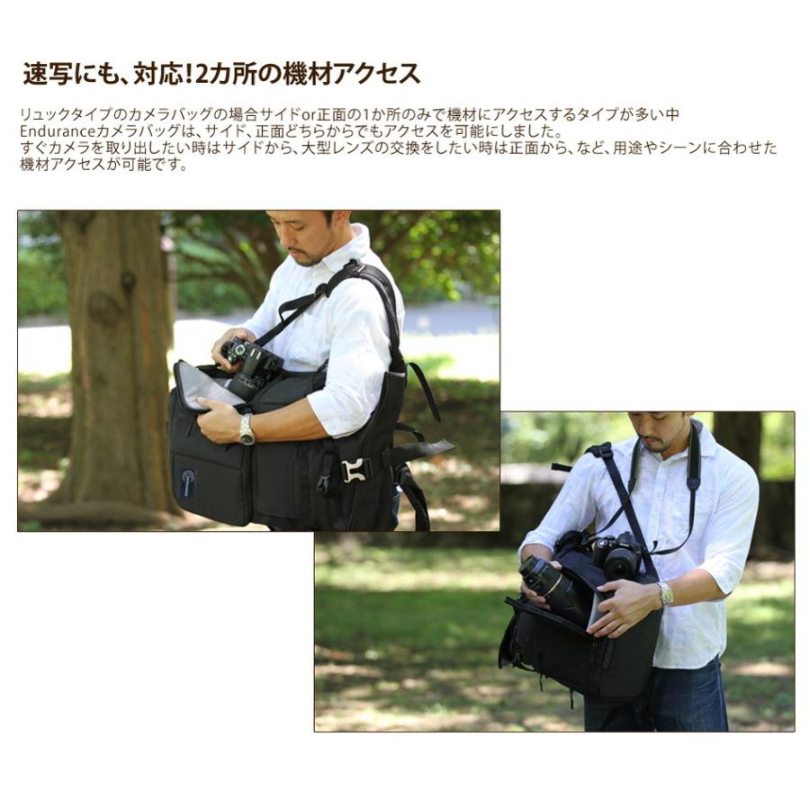 良品 エンデュランス カメラバッグ リュックサック ナイロン ブラック 大容量 アウトレット品】Endurance カメラバッグ Neo リュック 大容量 2