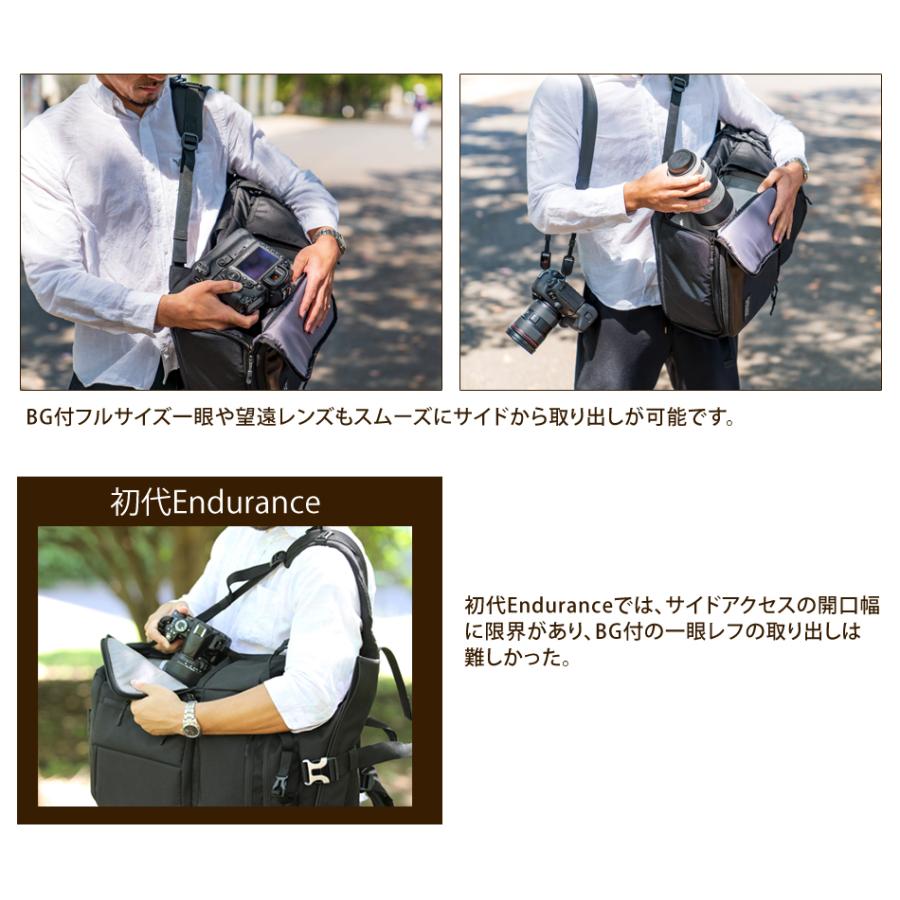 極美品✨Endurance バッグパック カメラバッグ HG 大容量 高機能 Endurance（エンデュランス）カメラバッグ HG 2気室構造 ロール