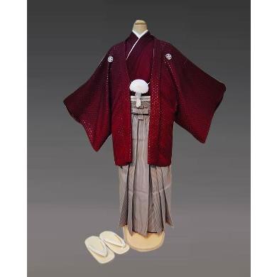 色紋付袴 えんじ 赤色 紅色紋付レンタル 4泊5日 小物セット付 送料無料 結婚式 花婿 婚礼 ブライダル 男性 新郎 羽織 神前式 神社挙式 和装の貸衣装 Mo 004 オリフリyahoo 店 通販 Yahoo ショッピング