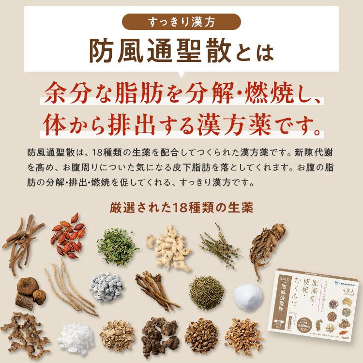 公式／第2類医薬品 生漢煎「防風通聖散」(90包入り）※満量処方［漢方