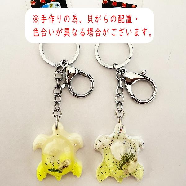 カメ キーホルダー（透明レジン）南西産業 6個までメール便可 : 沖縄