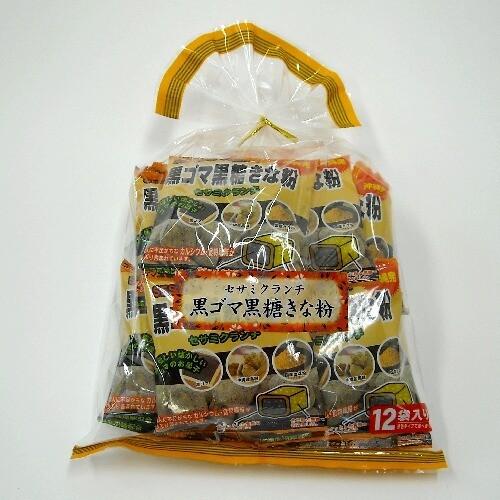黒ゴマ黒糖きな粉 巾着12袋入 沖縄パイオニアフーズ : 沖縄健康通販