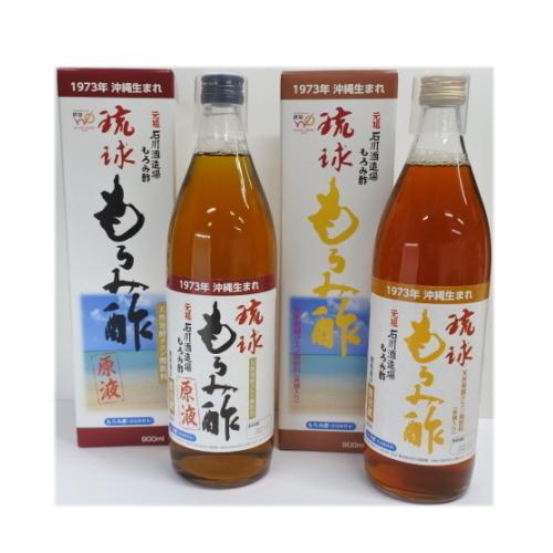 沖縄県産 石川酒造場 琉球もろみ酢 原液・黒糖 900ml×12本チョイス 