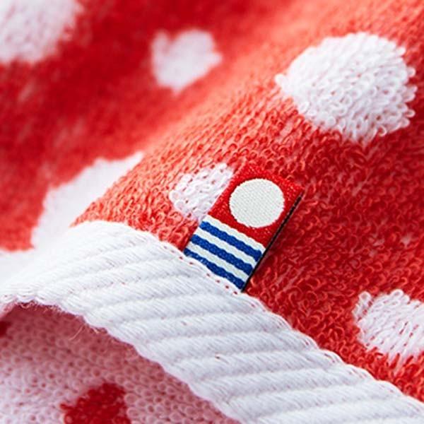 今治タオル 今治ドットタオル ハンドタオル 1枚// 幸せの赤いドット