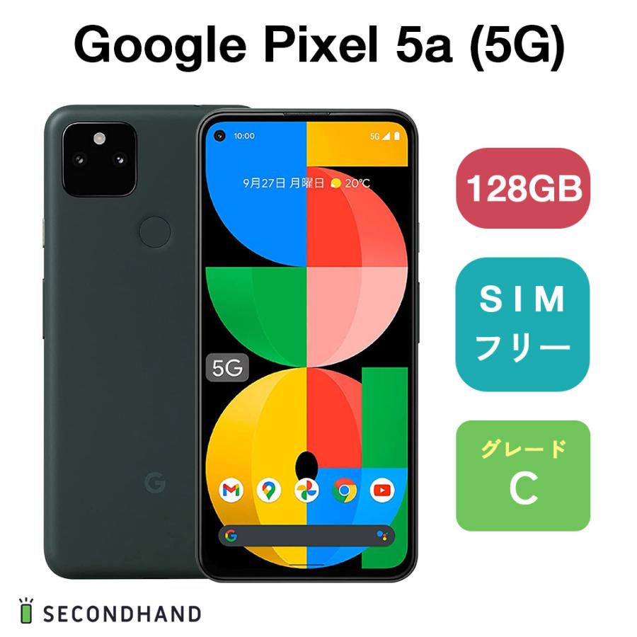 Google Pixel 5a (5G) 128GB G4S1M Mostly Black ブラック ややキズ