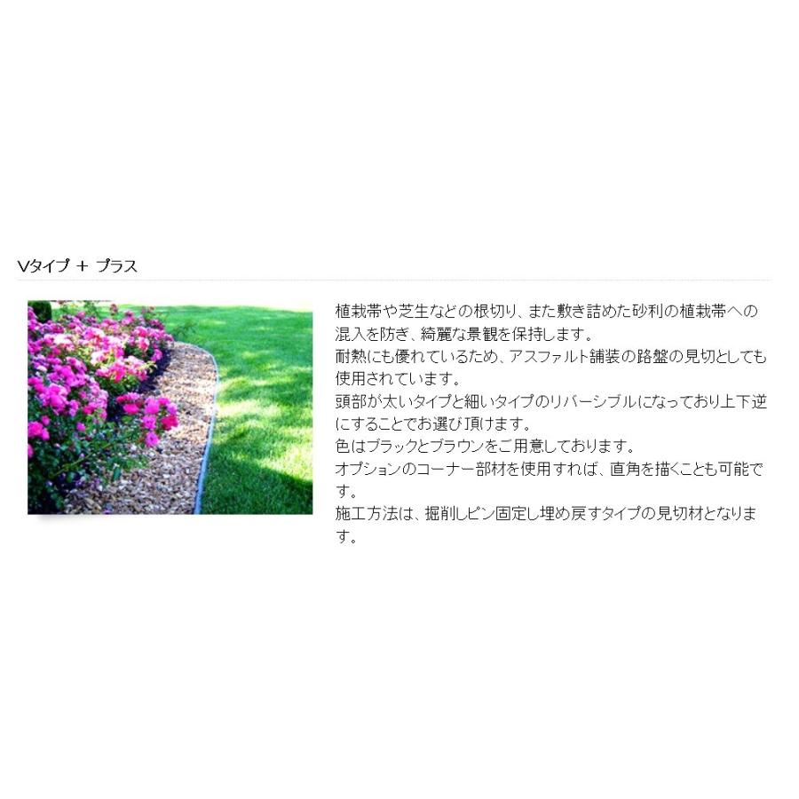 個人届け送料別途】リサイクルエッジング/Vタイプ+/高130mmX2mX3本