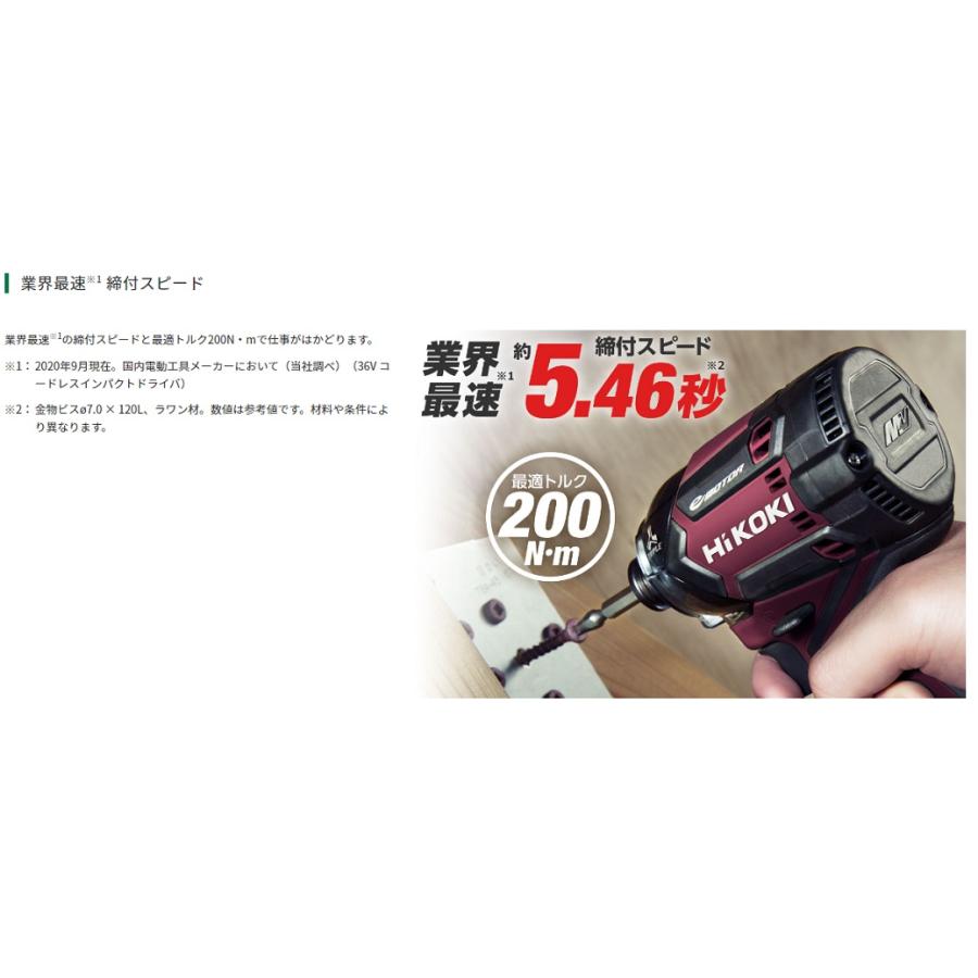 HiKOKI（ハイコーキ） 【在庫有】HIKOKI 36Vコードレスインパクト